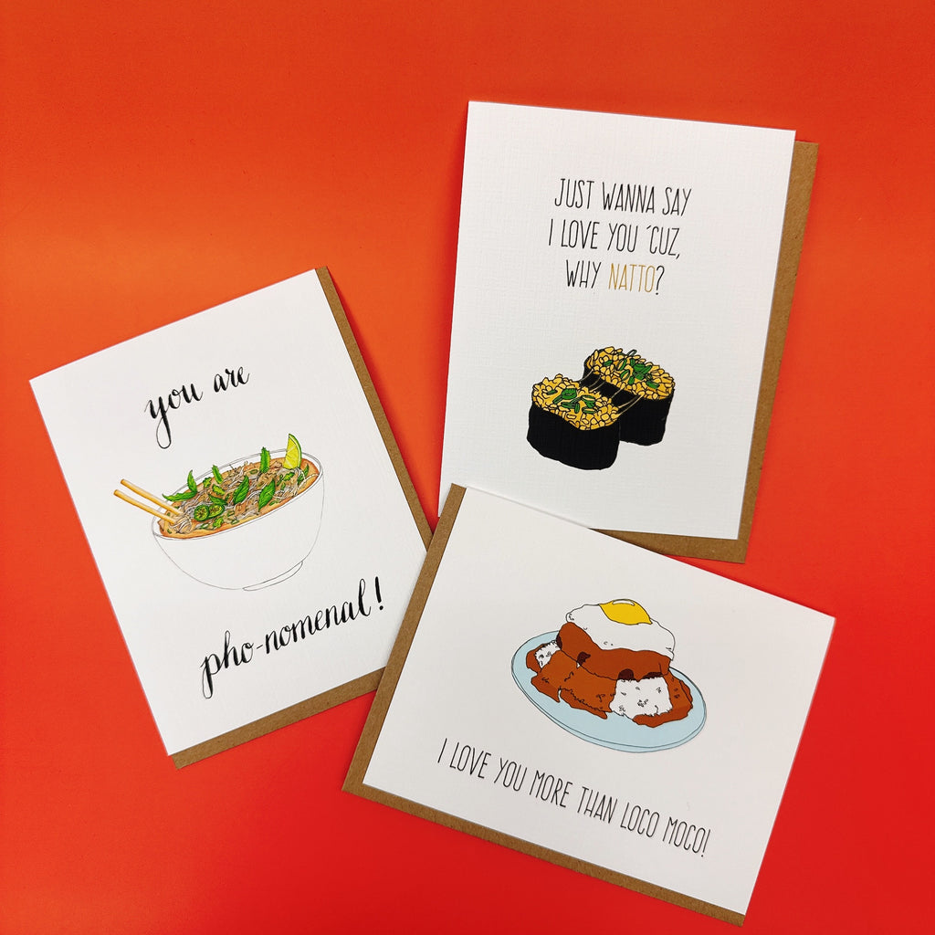 Food Series Greeting Cards by MISTPRINT