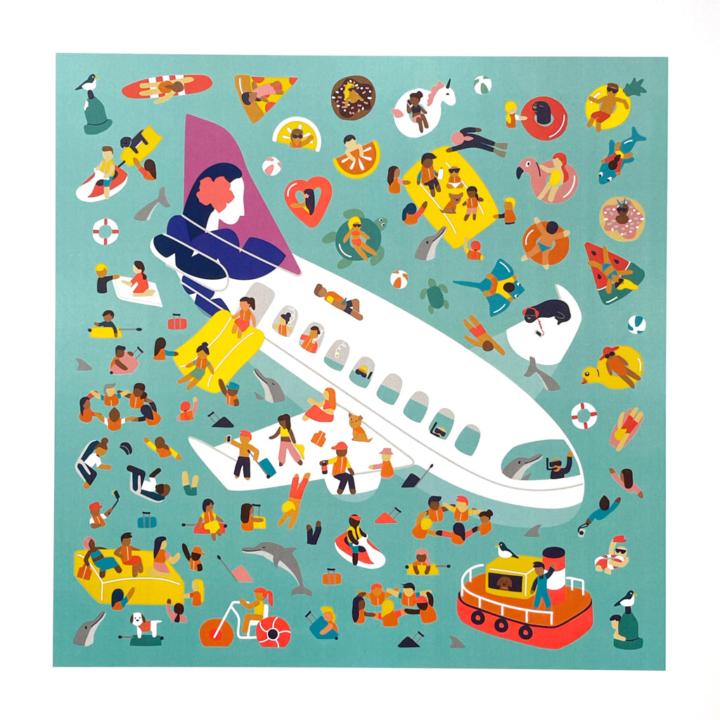 Water Landing Print by JULIUS BRAVO