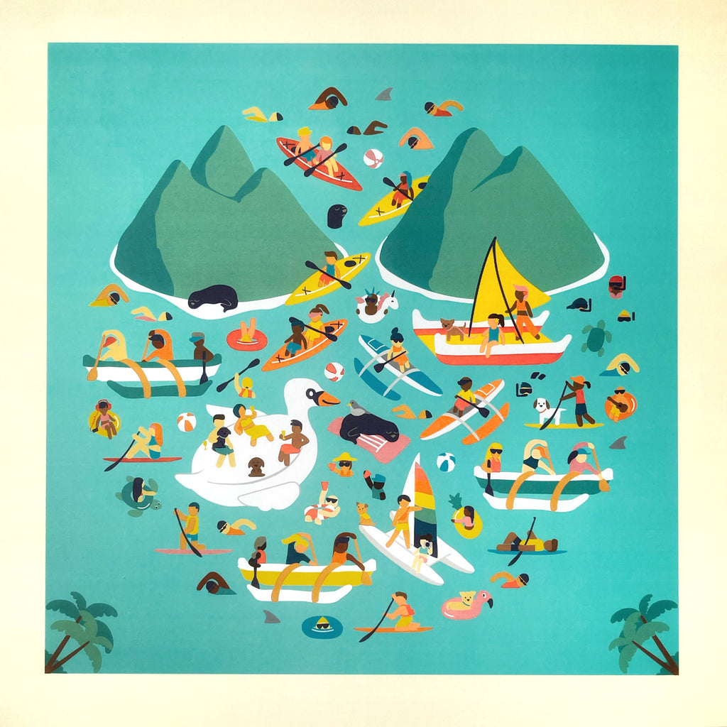 Lanikai Print by JULIUS BRAVO