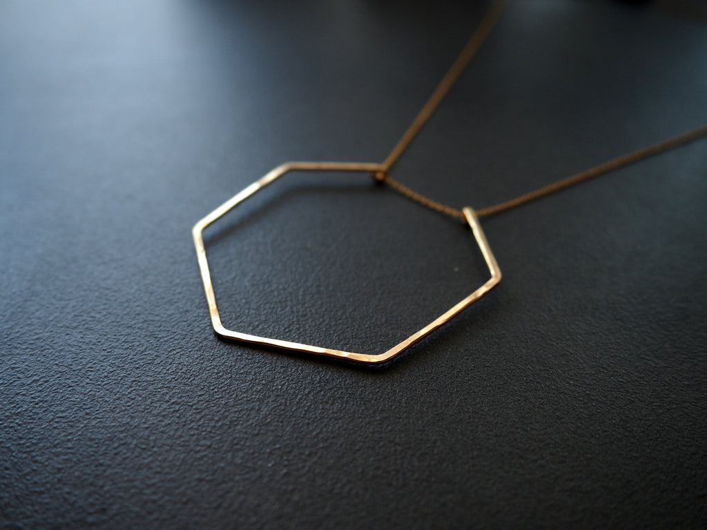 Heptagon Necklace by GREEN TEA LEAVES JEWELRY