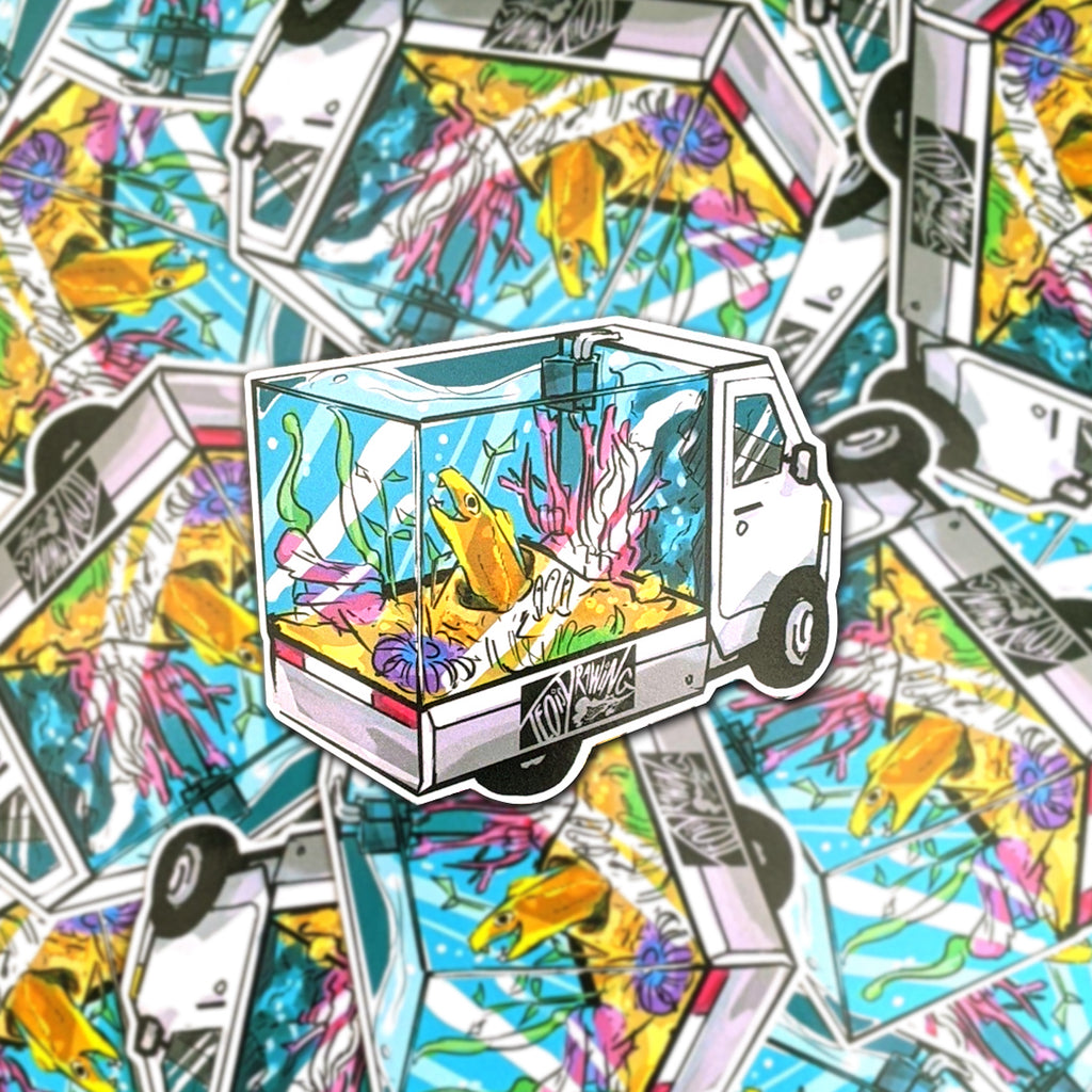 Aquarium Truck Sticker