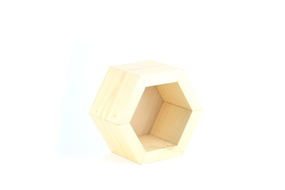 Wooden Hexagon Storage Compartment