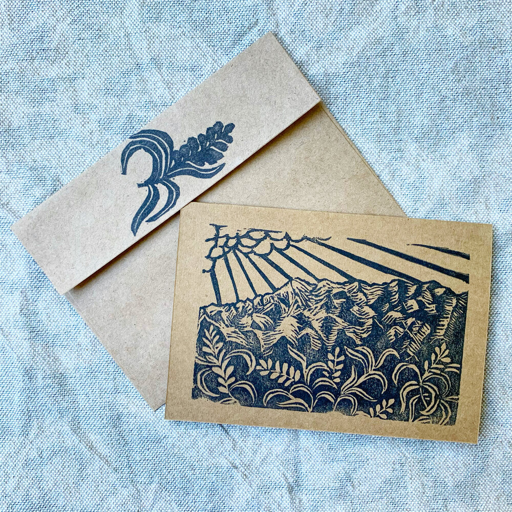 Heaven's Light on the Ko'olau Greeting Card
