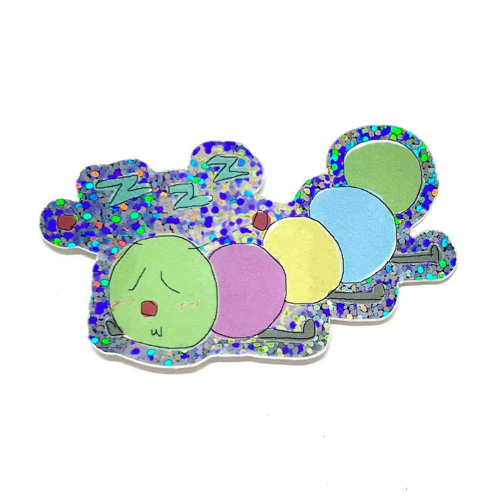 Sleepy Worm Sticker