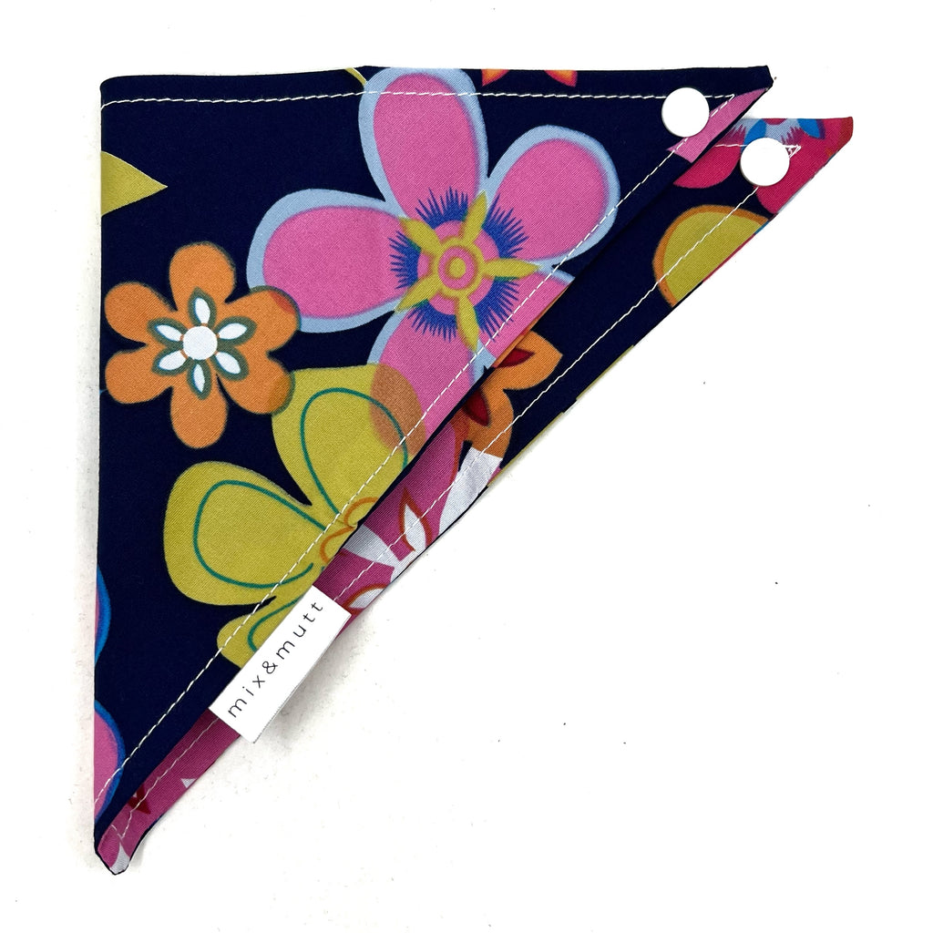 Neon Flowers Pet Bandanas by MIX & MUTT