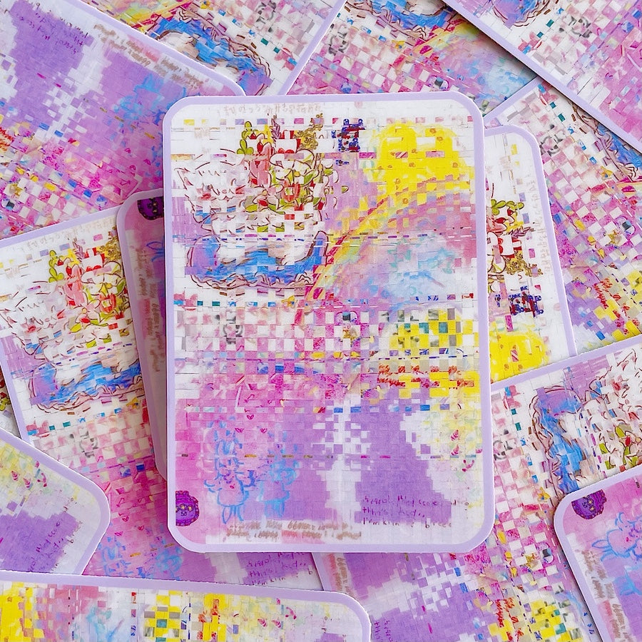 Meow Meow Glitch Stickers