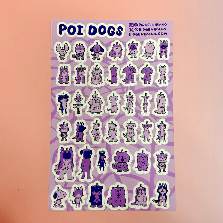 Poi Dog sticker sheet by RIDGE HIRANO