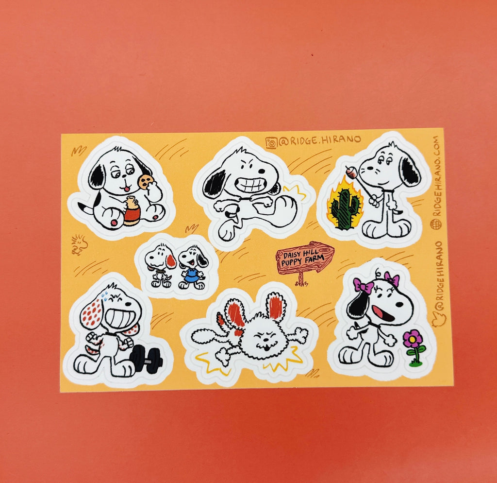 Snoopy Siblings sticker sheet by RIDGE HIRANO