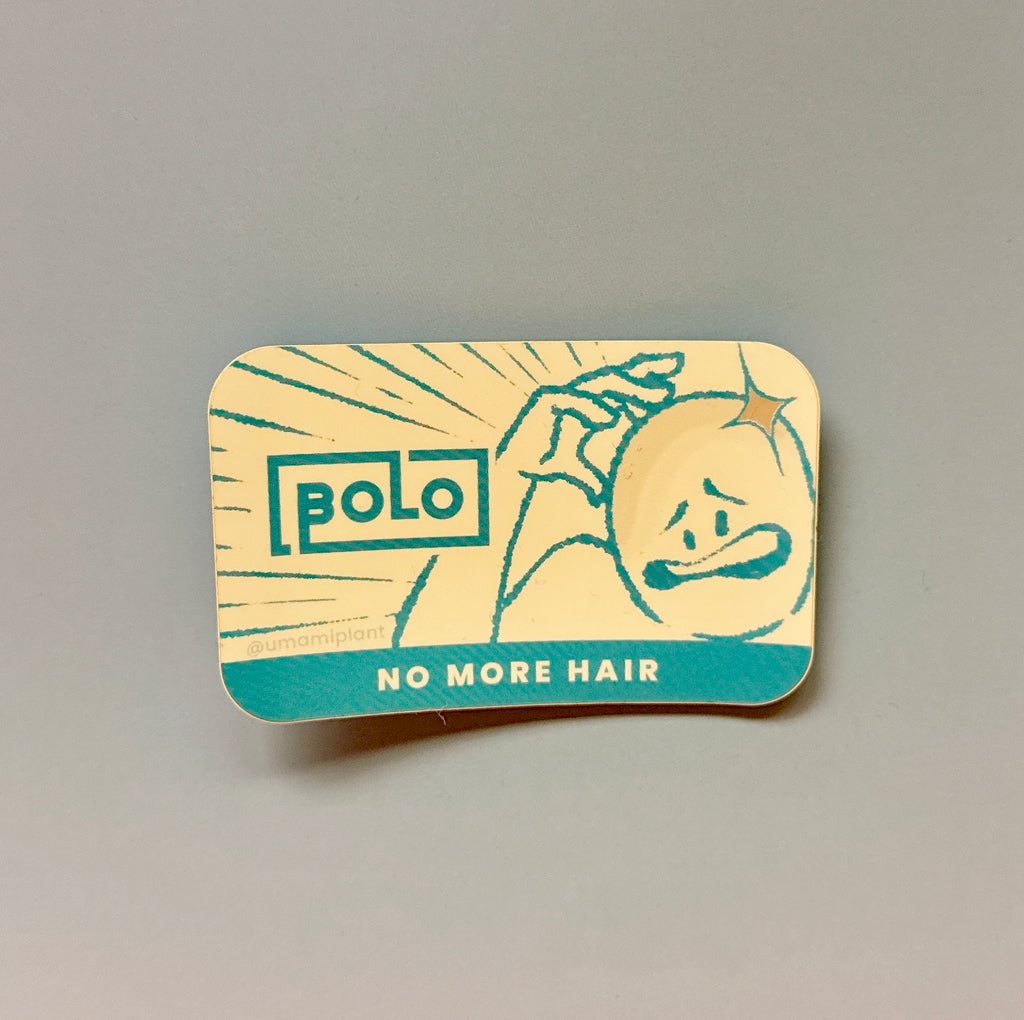 BOLO No More Hair sticker