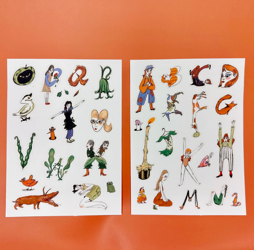 Alphabet sticker sheet set by GRACE MILK