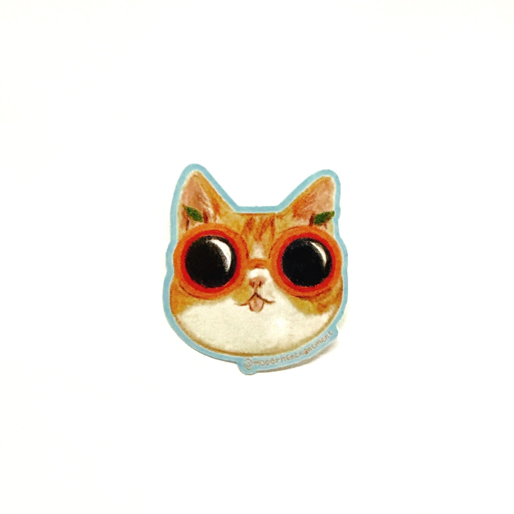 Jeju Soonie (orange tabby sunglasses) sticker