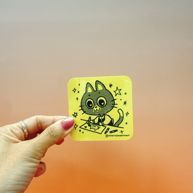 Drawing Cat sticker by MODERN ENCHANTMENT