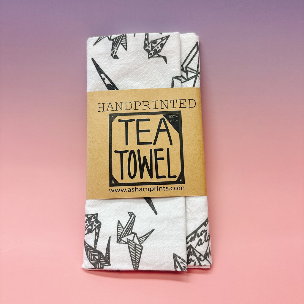 Handprinted Tea Towel by APRIL SHAM