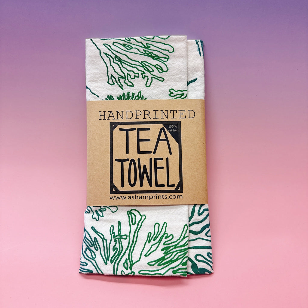 Handprinted Tea Towel by APRIL SHAM