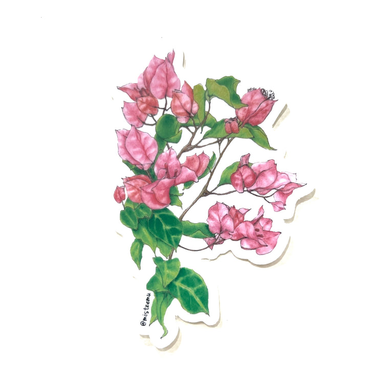 Bougainvillea Sticker by MISTPRINT