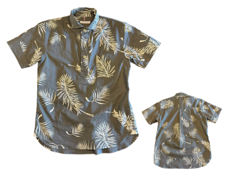 Palm Leaf Print P/O Shirt by PLSU ALOHA