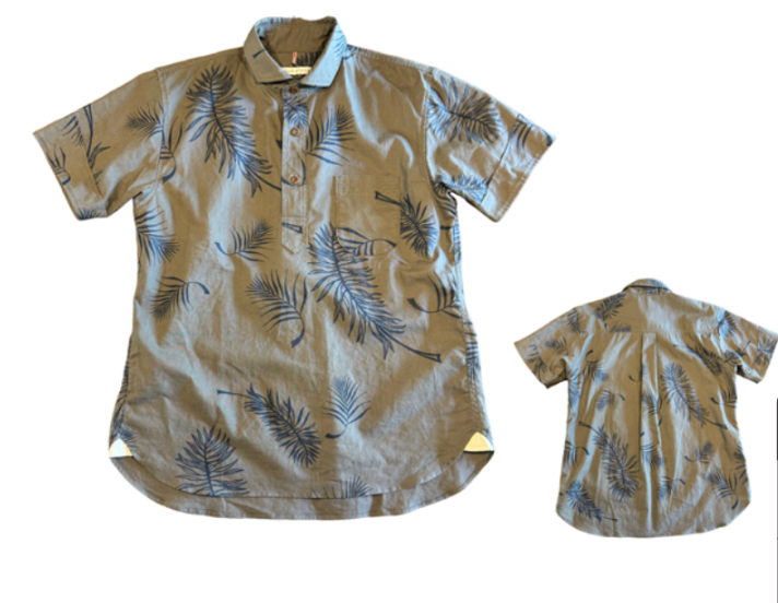Palm Leaf Print P/O Shirt by PLSU ALOHA
