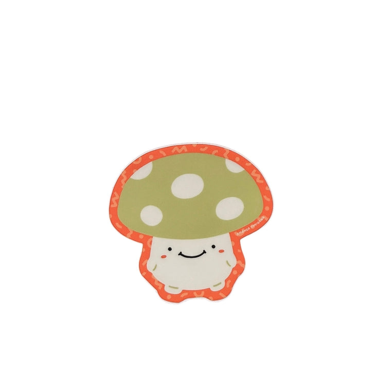 Happy Mushroom Sticker by AMANDA T CREATIVE