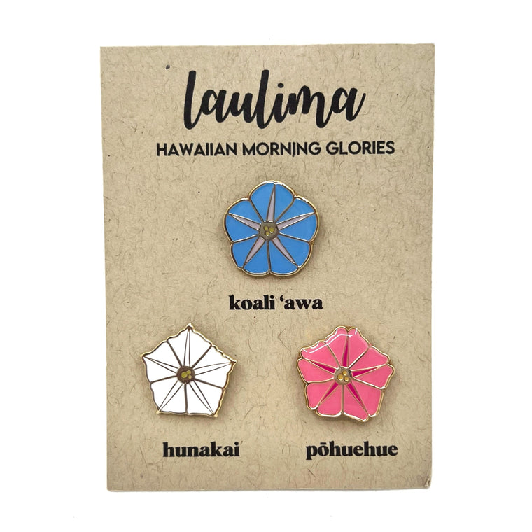 Hawaiian Morning Glories Pin Set