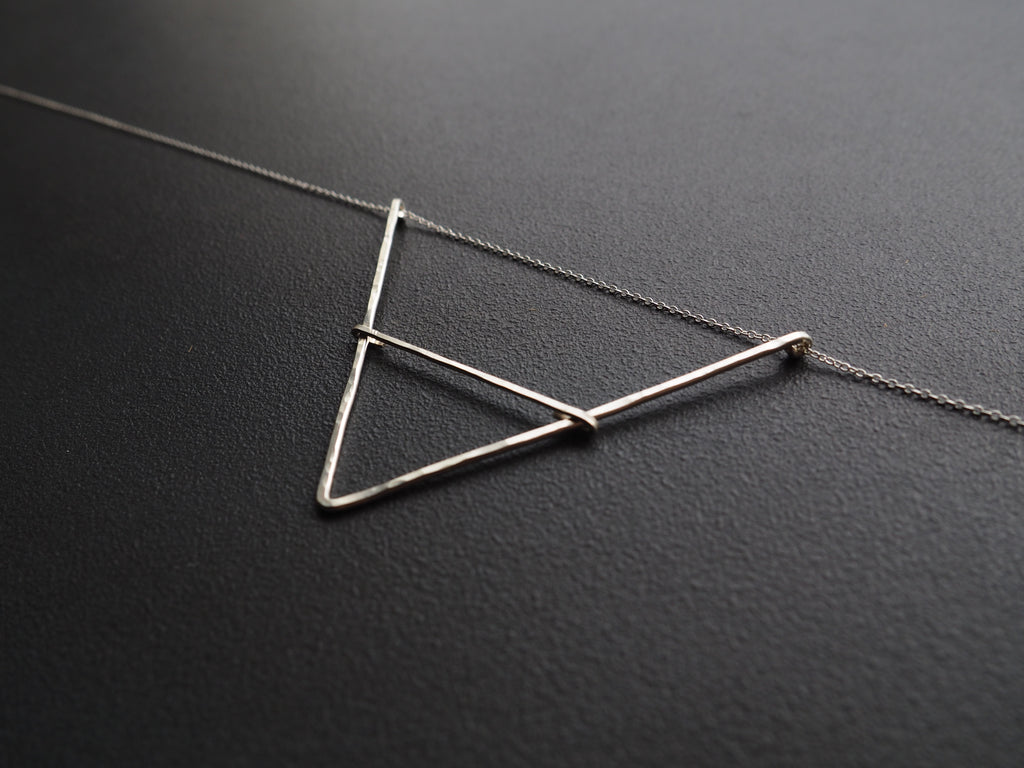 Barred Triangle Necklace by GREEN TEA LEAVES JEWELRY