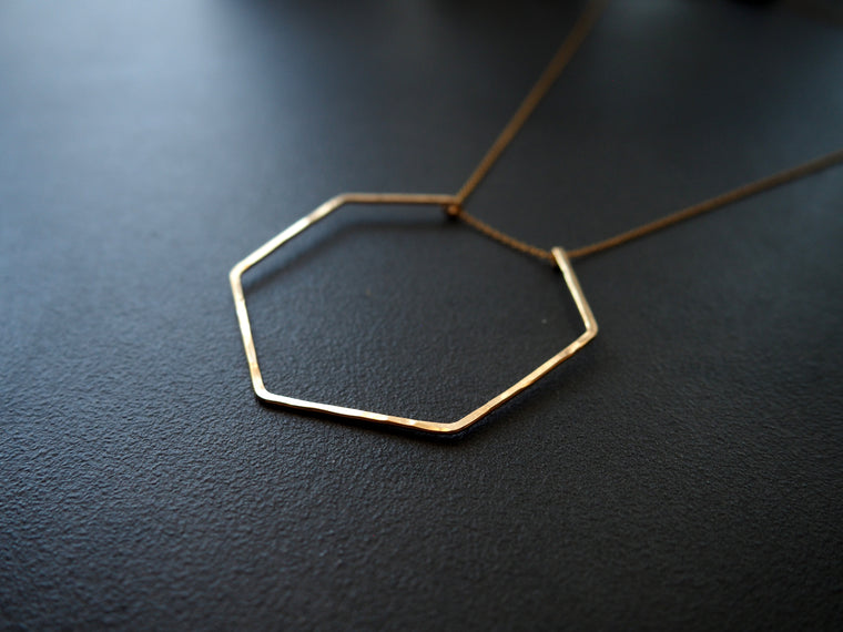 Heptagon Necklace by GREEN TEA LEAVES JEWELRY