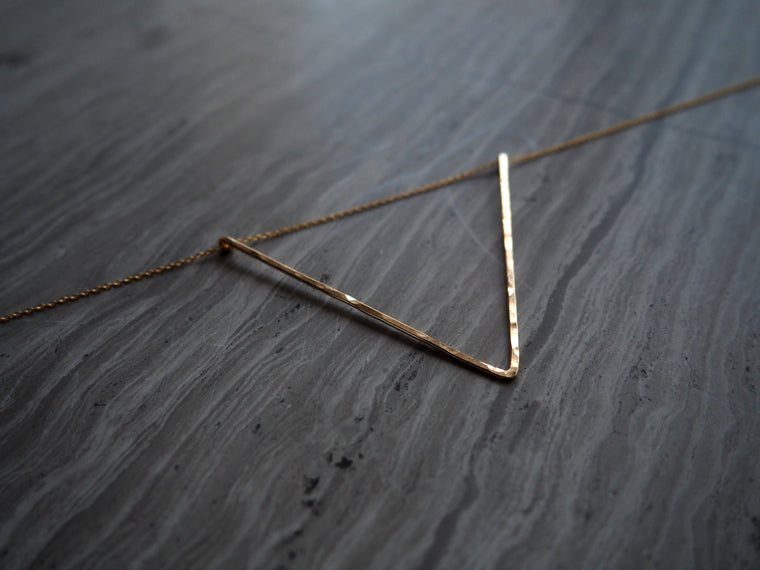 Triangle Necklace by GREEN TEA LEAVES JEWELRY