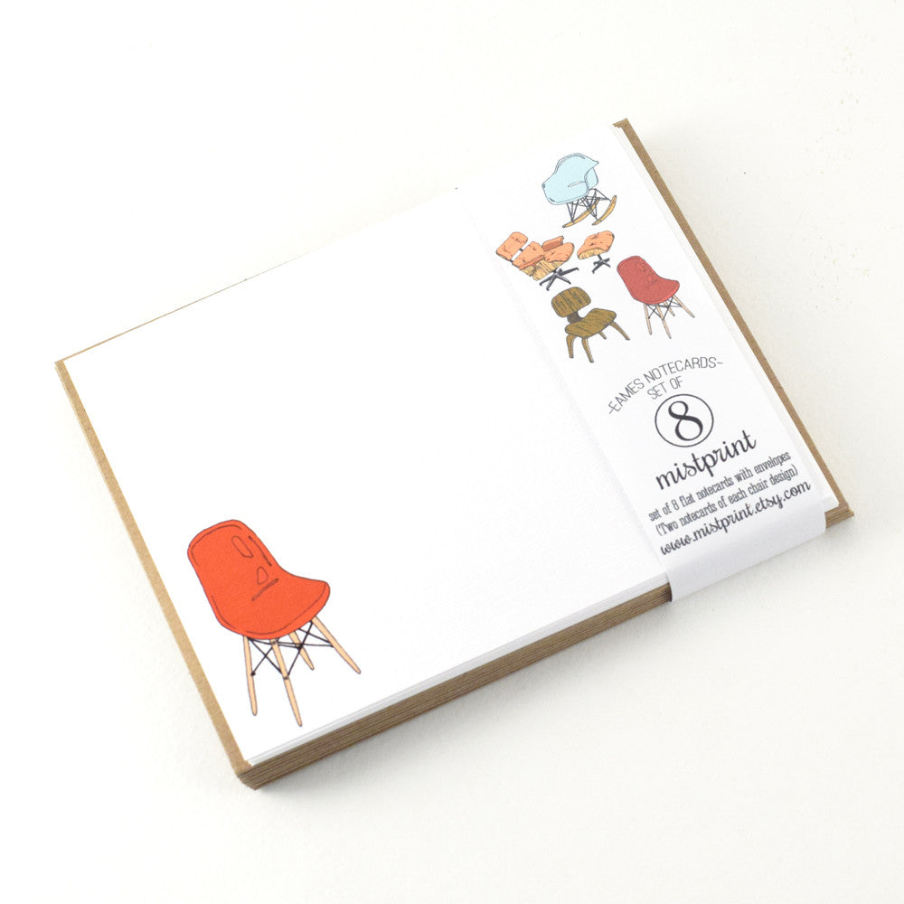 Greeting Card Set in Eames Chairs