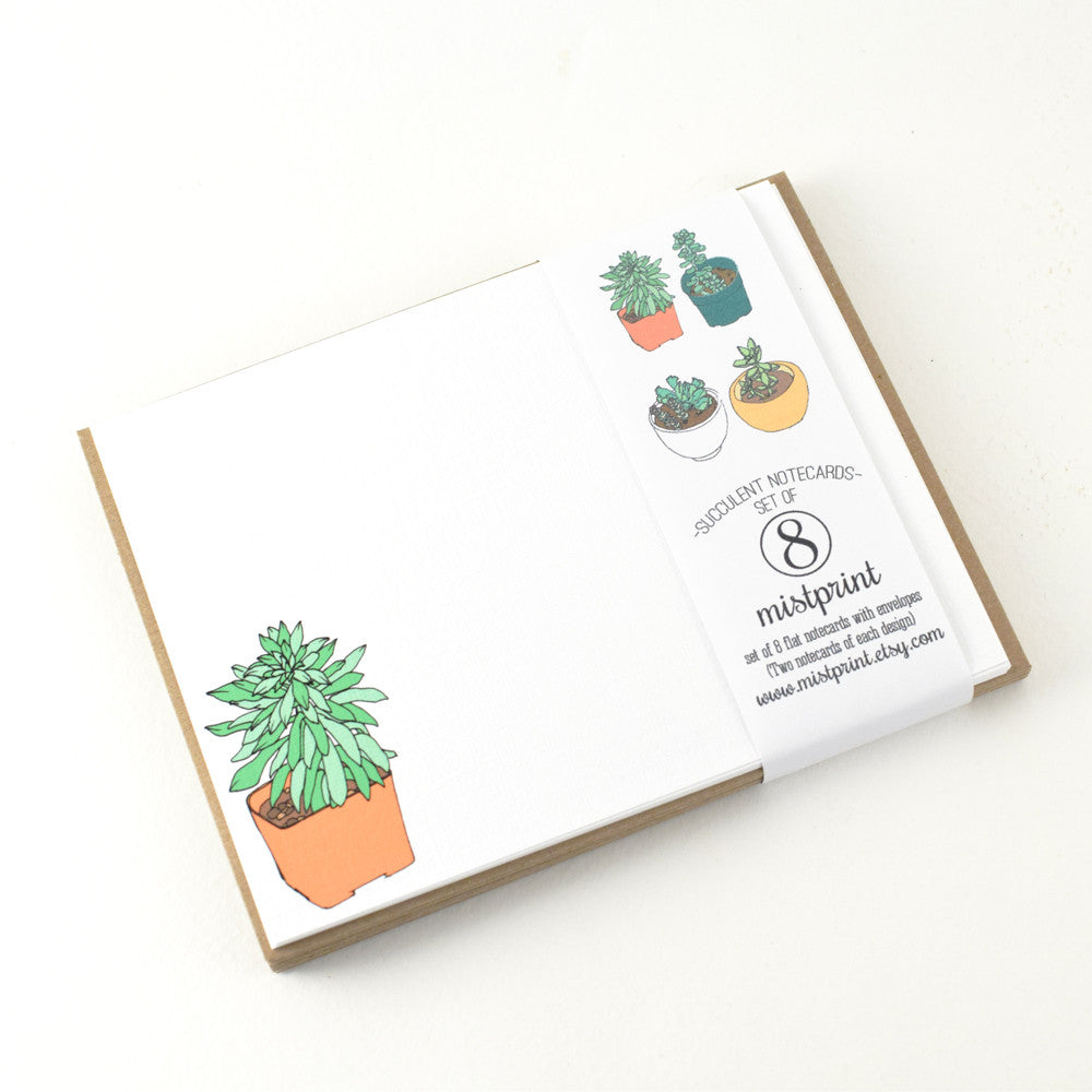 Greeting Card Set in Succulents