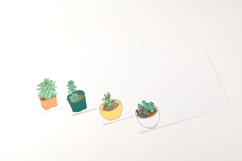 Greeting Card Set in Succulents