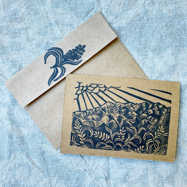 Heaven's Light on the Ko'olau Greeting Card