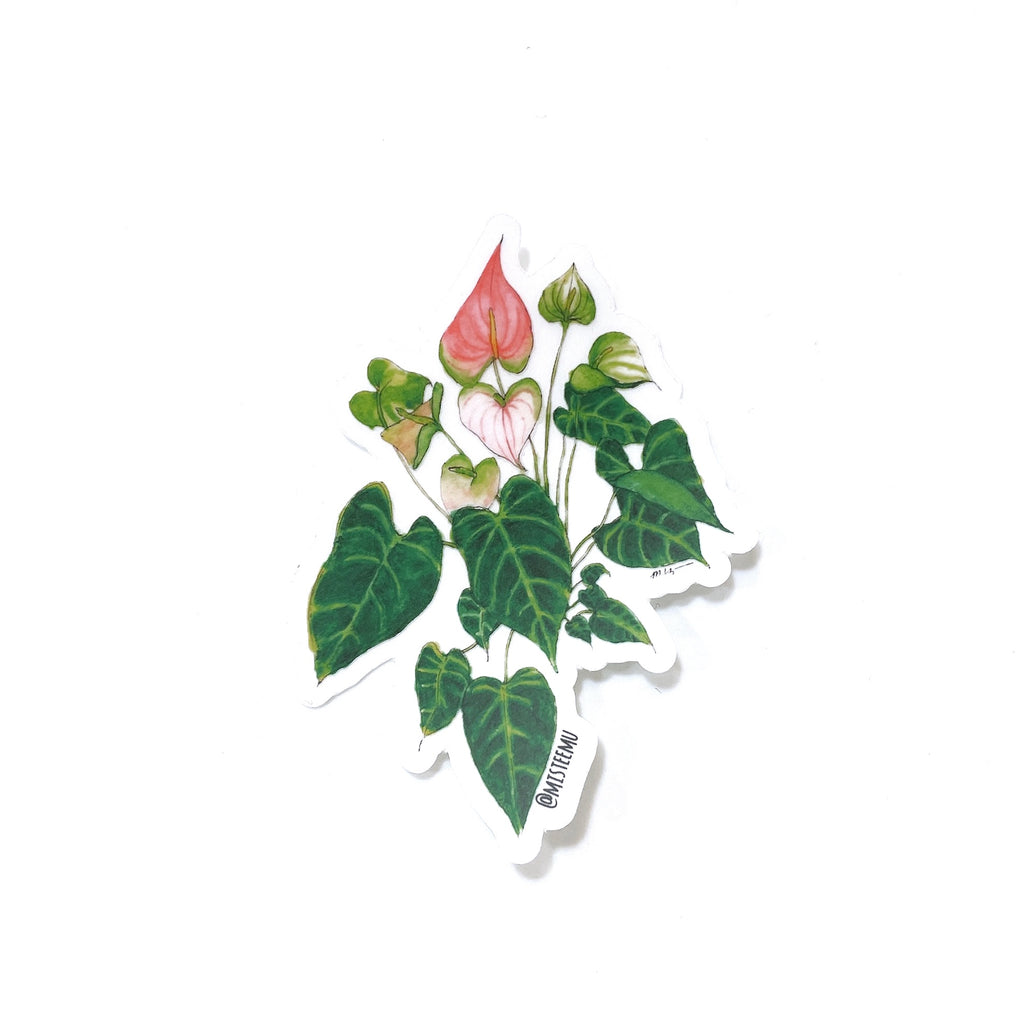 Anthurium Vinyl sticker by MISTPRINT