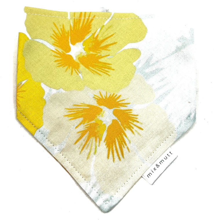 Yellow Hibiscus Pet Bandanas by MIX & MUTT