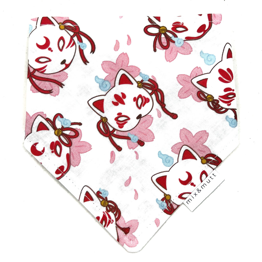 Kitsune Mask Pet Bandanas by MIX & MUTT