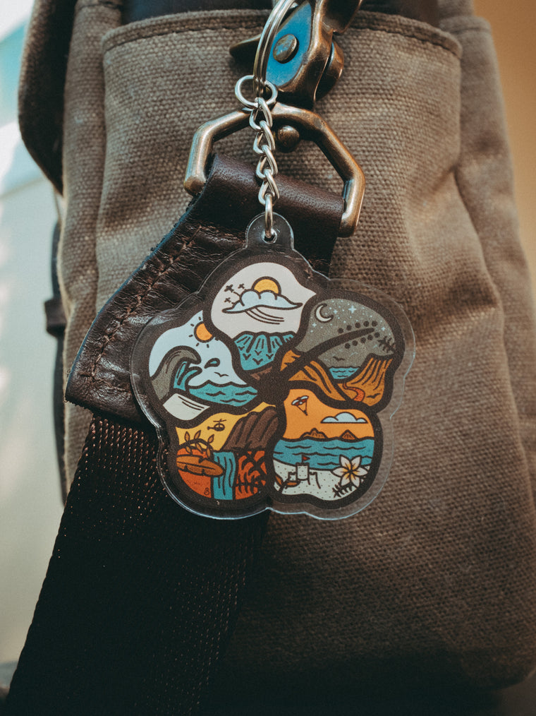 Hibiscus Keychain