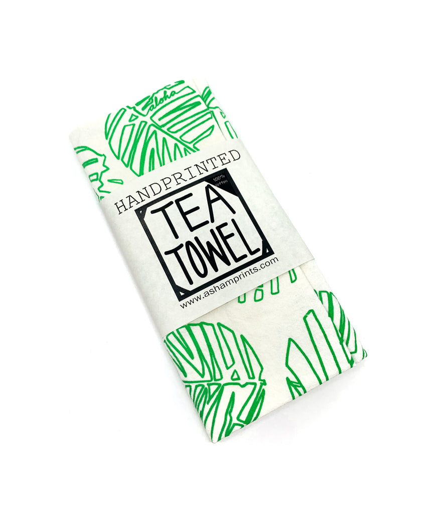 Handprinted Tea Towel by APRIL SHAM