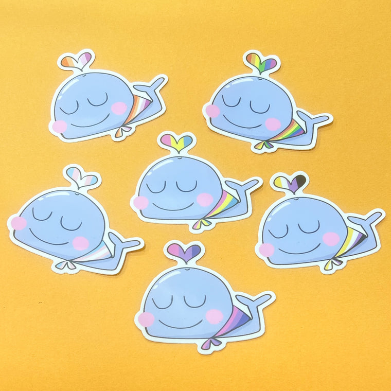 Pride Whale Stickers by GRAPEHONEY