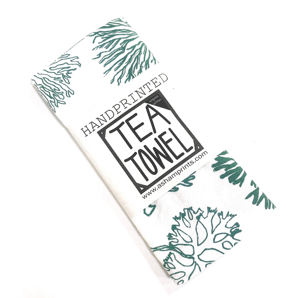 Handprinted Tea Towel by APRIL SHAM