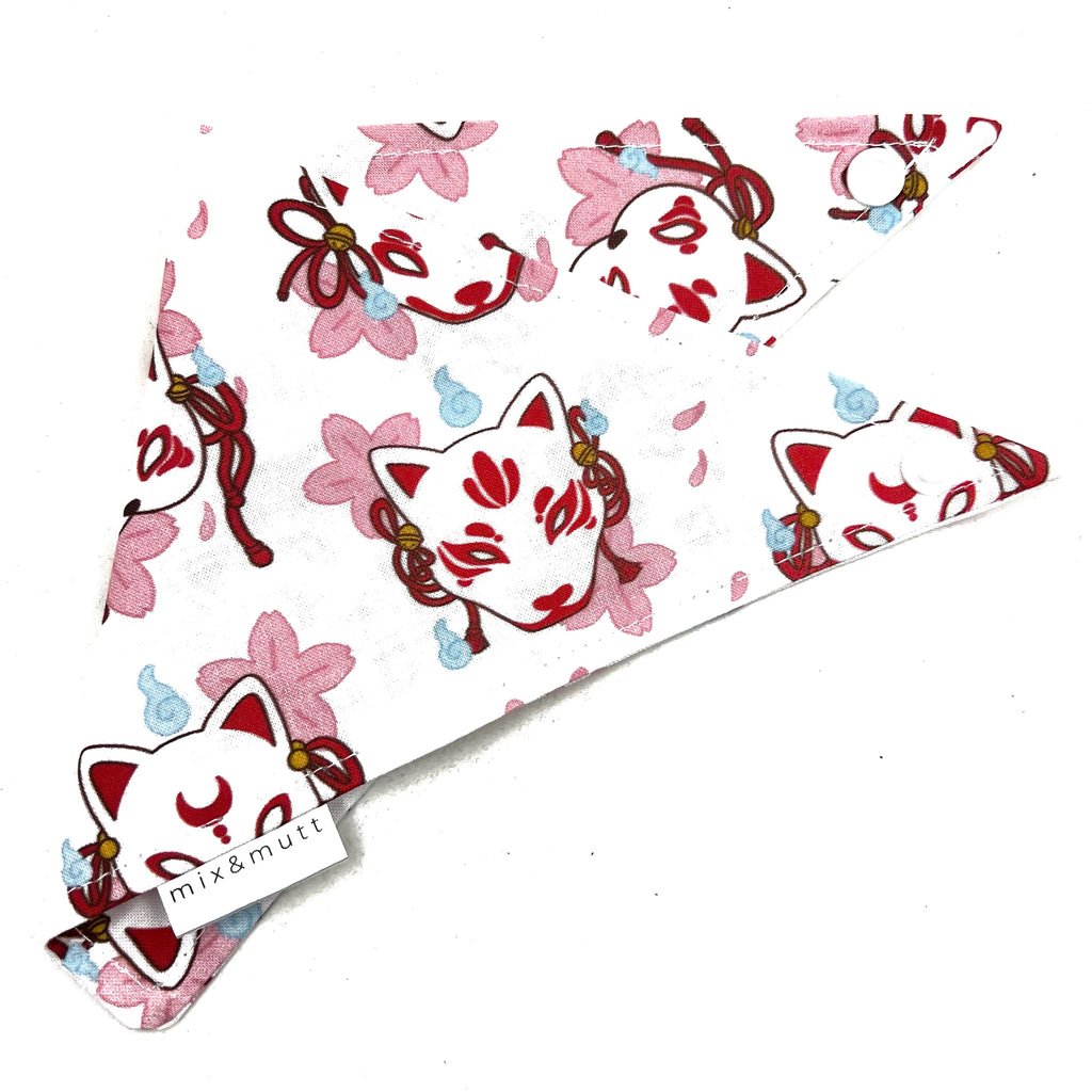 Kitsune Mask Pet Bandanas by MIX & MUTT